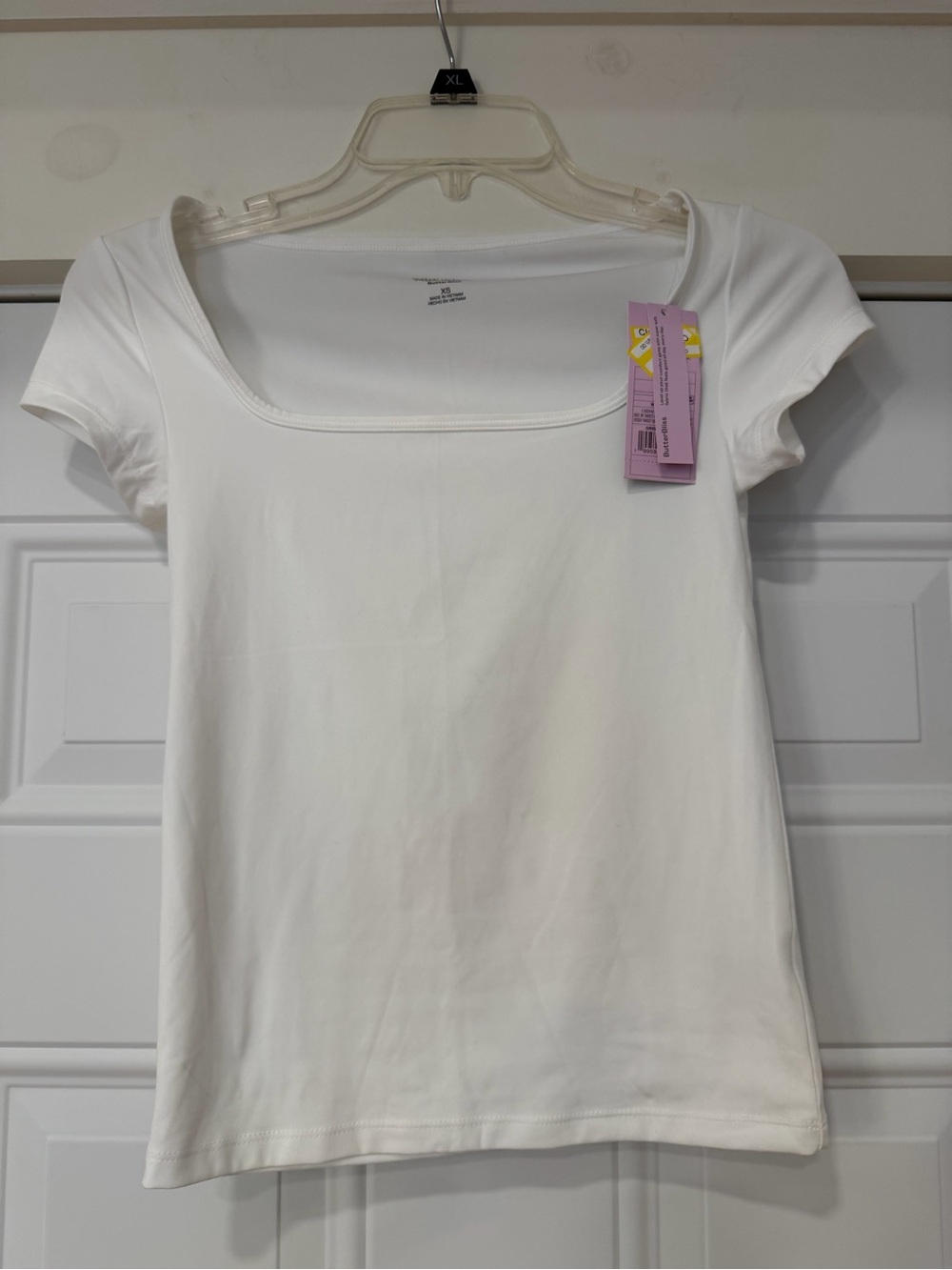 wild fable White Square-Neck Short Sleeve Top